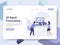 Landing page template of 3d Rapid Prototyping Illustration Concept. Isometric flat design concept of web page design for website