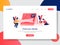 Landing page template of Calendar and Appointments Concept. Modern flat design concept of web page design for website and mobile