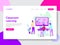 Landing page template of Classroom Learning Method Illustration Concept. Modern flat design concept of web page design for