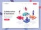 Landing page template of Collaborative Environment Illustration Concept. Isometric design concept of web page design for website