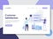 Landing page template of Customer Satisfaction Concept. Modern flat design concept of web page design for website and mobile