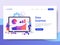 Landing page template of Data Scientist Concept. Modern flat design concept of web page design for website and mobile website.Vect