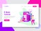 Landing page template of E-book tutorial illustration Concept. Modern flat design concept of web page design