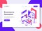 Landing page template of Ecommerce Newsletter Illustration Concept. Isometric flat design concept of web page design for website