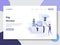 Landing page template of File Access Illustration Concept. Modern flat design concept of web page design for website and mobile