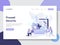 Landing page template of Firewall Security Illustration Concept. Modern flat design concept of web page design for website and