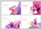 Landing page template with Happy Lover Relationship, scenes with romantic couple online dating kissing, hugging, playing