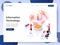 Landing page template of Information Technology Designer Isometric Illustration Concept. Modern design concept of web page design