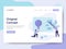 Landing page template of Original Concept Illustration Concept. Isometric flat design concept of web page design for website and