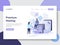 Landing page template of Premium Hosting Illustration Concept. Modern flat design concept of web page design for website and