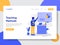 Landing page template of Private Tutoring Illustration Concept. Modern flat design concept of web page design for website and
