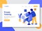 Landing page template of Private Tutoring Illustration Concept. Modern flat design concept of web page design for website and