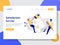 Landing page template of Satisfaction Survey Concept. Modern flat design concept of web page design for website and mobile website