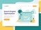 Landing page template of Search Engine Optimization Illustration Concept. Modern flat design concept of web page design for