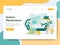 Landing page template of System Maintenance Illustration Concept. Modern Flat design concept of web page design for website and