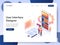 Landing page template of User Interface Designer Isometric Illustration Concept. Modern design concept of web page design for