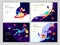 Landing page templates set. Inspired People flying in space and reading books. Characters moving and floating in dreams