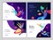 Landing page templates set. Inspired People flying in space and reading books. Characters moving and floating in dreams