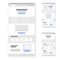 Landing page website wireframe interface template set. Vector illustration