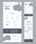 Landing page wireframe design for business. One page website layout template. Modern responsive design. Ux ui website.