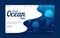 Landing Page world ocean day, themes jelly fish