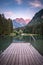 Landing stage, lake PlanÅ¡arsko jezero, Zgornje Jezersko, Kamnik-Savinja Alps