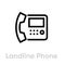 Landline Phone icon. Editable Vector Outline.