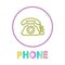 Landline Phone Minimalistic Icon in Line Style