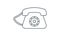 Landline telephone icon. Communication local vintage