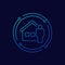 landlord or house owner icon, linear design
