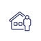 landlord or house owner line icon