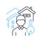 landlord line icon, outline symbol, vector illustration, concept sign