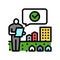 landlord property estate home color icon vector illustration