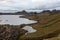 Landmannalaugar National Park. Calm lake and.