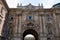 Landmark Arched gateway entrance of the Lions Court in the Buda Castle in Budapest