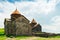 landmark of Armenia Sevanavank Monastery on the shore