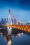 Landmark bridge of Chongqing China cityscape night time