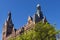 Landmark milwaukee city hall tower and cupolas