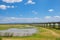 Landmark of Pasak Jolasid Dam in Lopburi, Thailand.