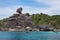 Landmark of Similan National Park tropical beach island in Thailand