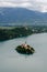 Landmarks of Bled lake, Slovenia