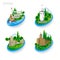 Landmarks of Crimea. Set of color icons. Vector illustration