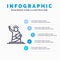 Landmarks, Liberty, Of, Statue, Usa Line icon with 5 steps presentation infographics Background