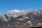 Landquart, Switzerland, December 19, 2021 Mountain scenery on a sunny day