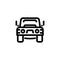 Landrover Front View Transportation Monoline Symbol Icon Logo for Graphic Design, UI UX, Game, Android Software, and Website.