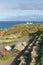 Lands End Cornwall England English tourist attraction the most westerly point of the country and tourist attraction