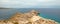 Lands End and Divorce Beach as seen from top of Mt Solmar in Cabo San Lucas Baja Mexico