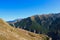 Landscape above Lukomir. Mountain peaks above the old Bosnian village of Lukomir. Nature of Bosnia and Herzegovina