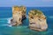 Landscape along the Great Ocean Road, Port Campbell National Park, Victoria, Australia