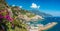 Landscape with Amalfi coast